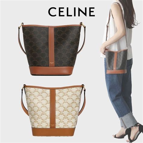 celine bucket triomphe bag|Celine triomphe bag street style.